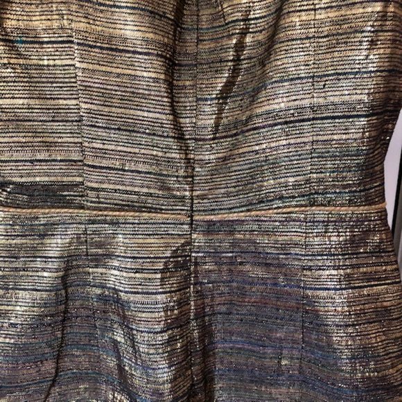 David Peck Antonia Silk Halter Dress - Gold/Black - 8 - Picture 5 of 8